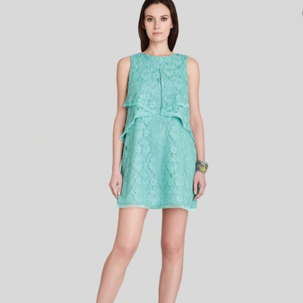 BCBG Teal - green lace dress